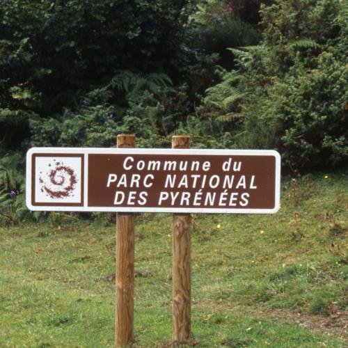 Panneau communes du Parc national des Pyrénées